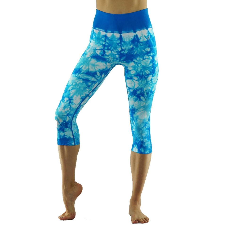 Capri leggings with marble design